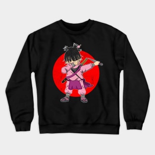 Dabbing Ninja Girl Crewneck Sweatshirt